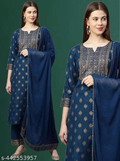 woman kurti set and dupatta women kurta sets with dupatta